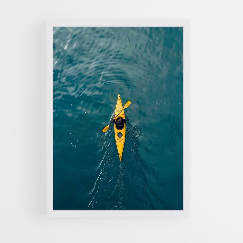 Poster Pagaie Jaune – affiche Canoë-kayak (vue 3)
